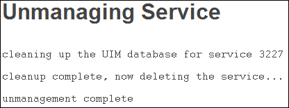 EMC UIM-P Service Adoption Utility - Unmanage Service - 3